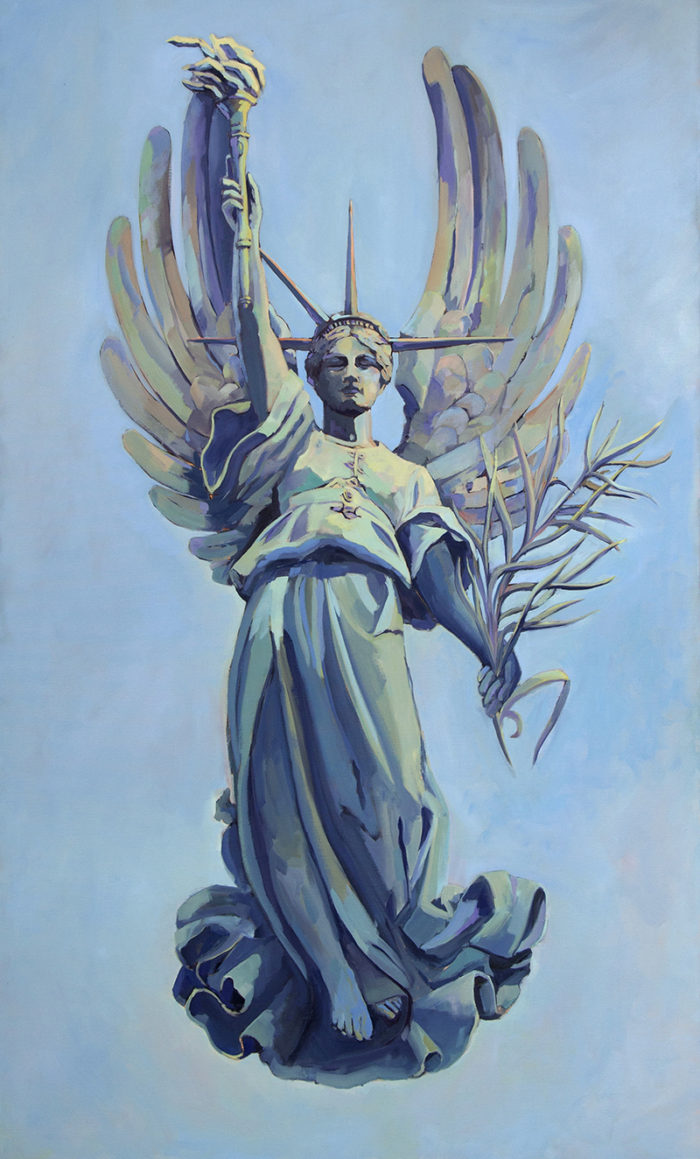 Mary Michaela Murray, The Lightness of Liberty, 2017, oil on canvas, 60 x 36 inches